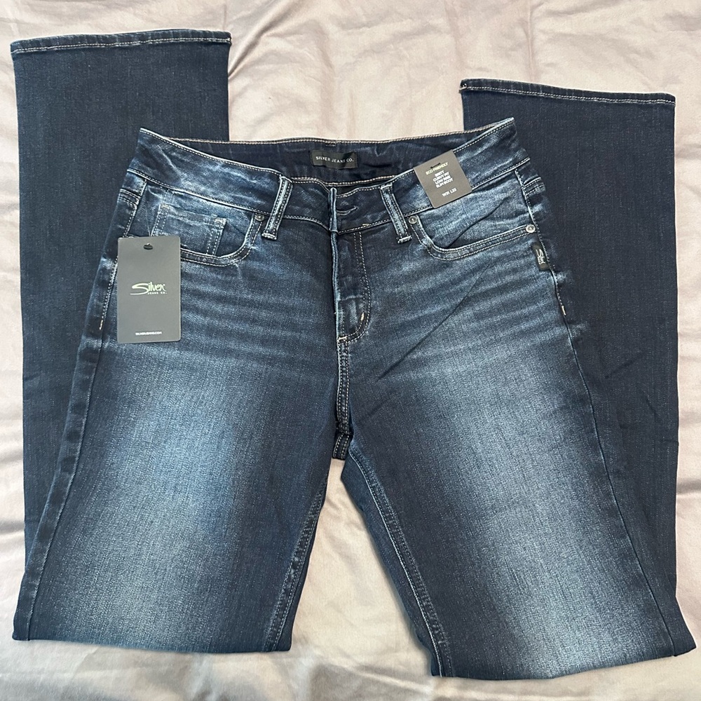 Silver Dark Blue Women's Jeans